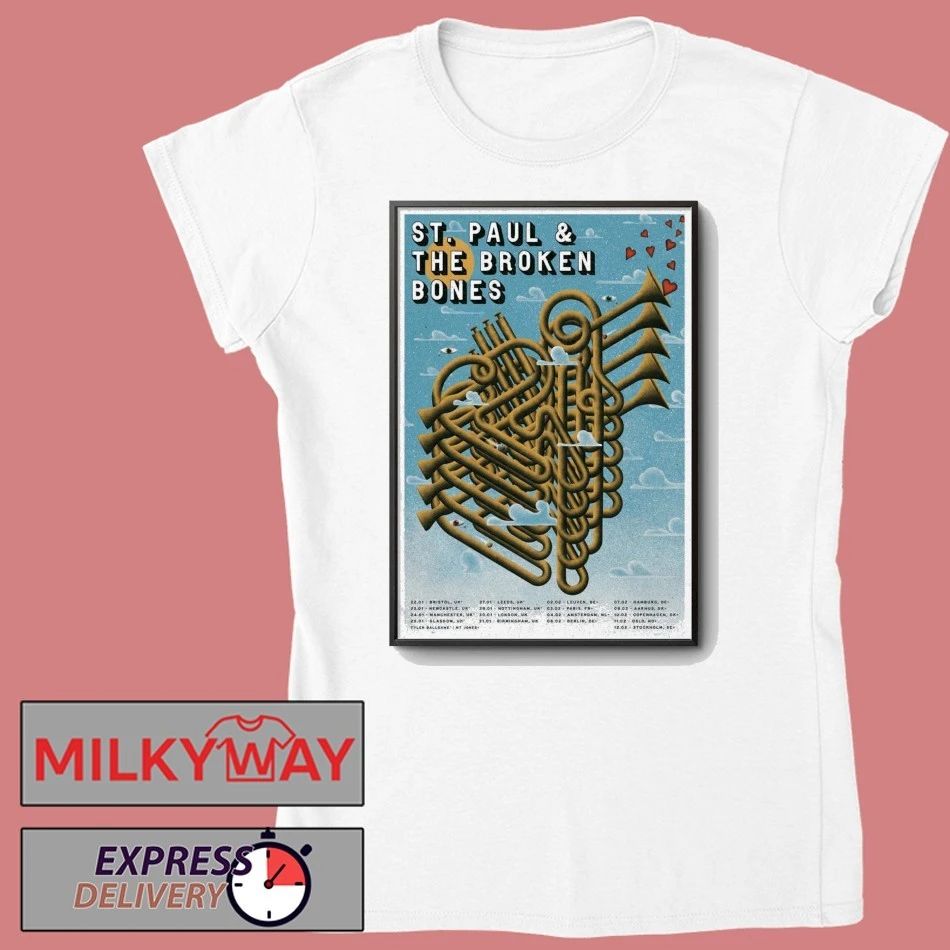 Poster St. Paul & The Broken Bones United Kingdom And European Tour 2026 shirt