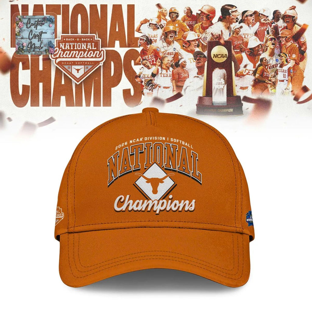 Texas Longhorns 2026 NCAA Softball National Champions Back to Back Commemorative Baseball Jersey