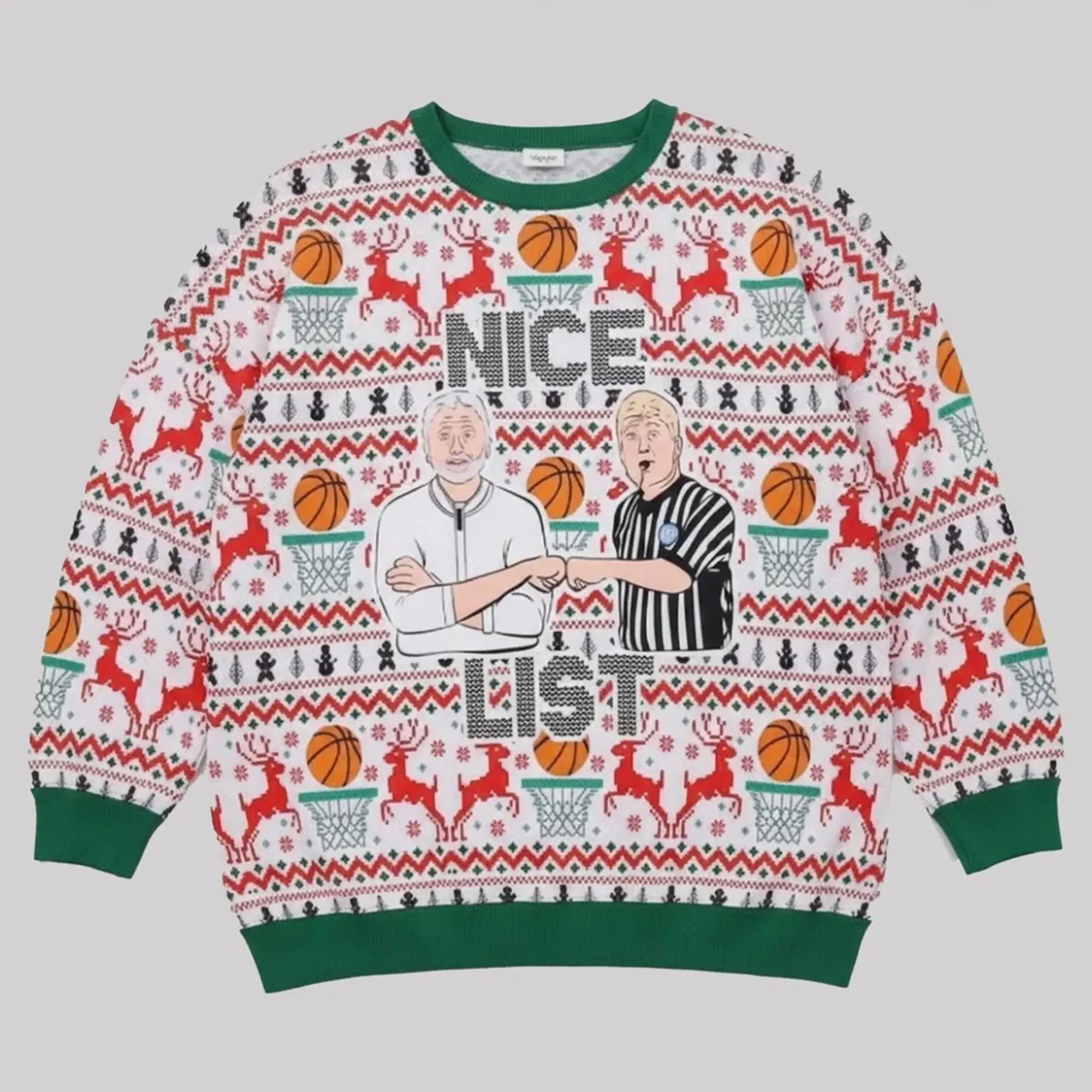 Greg Kampe Nice List Ugly Christmas Sweater