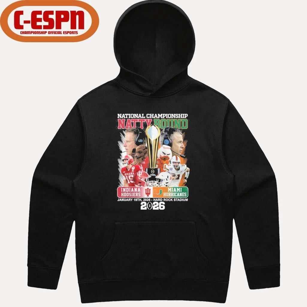 Indiana Vs Miami 2026 National Championship Natty Bound Matchup Shirt
