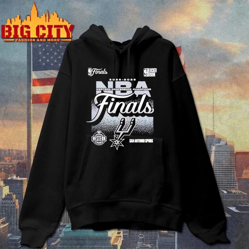 San Antonio Spurs Fanatics 2026 NBA Western Conference Champions Locker Room Shirt