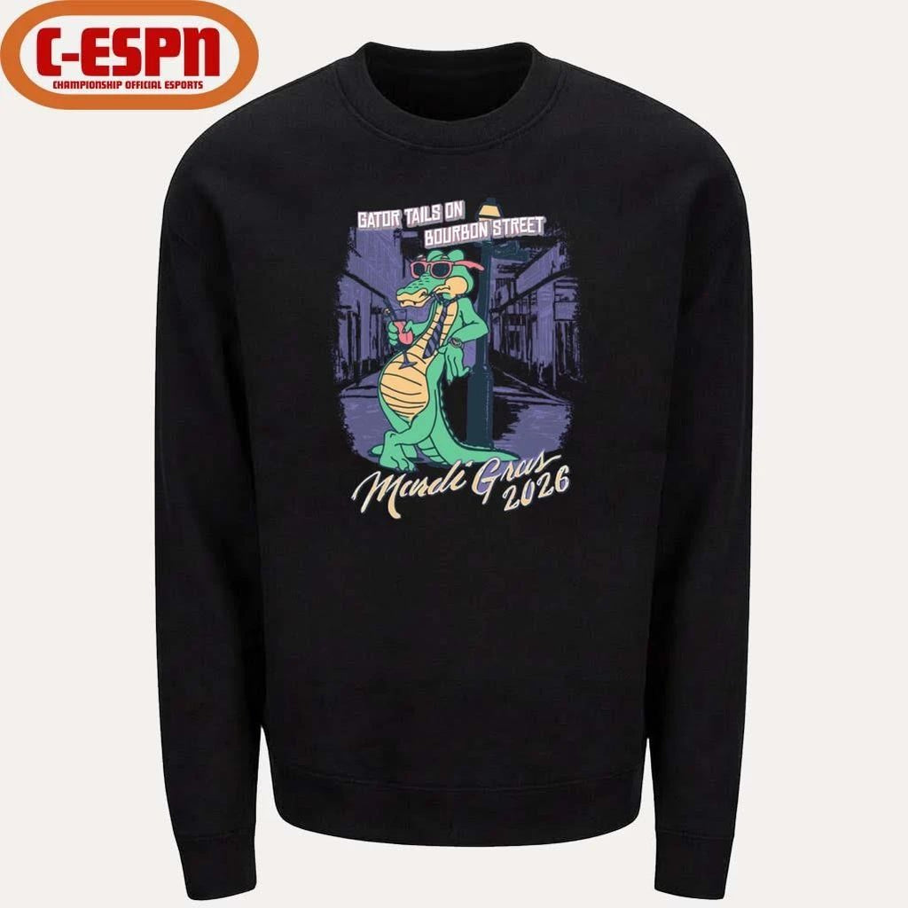 Mardi Gras 2026 Gator Tails shirt