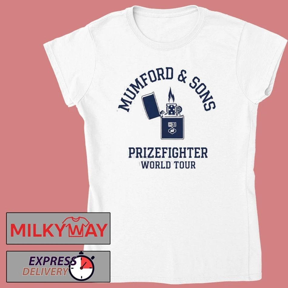 Mumford And Sons Prizefighter Tour 2026 North America Merch Logo T-Shirt