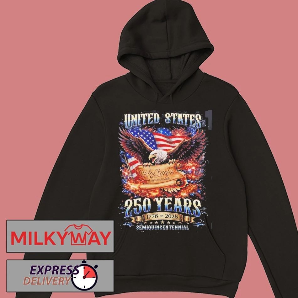 United States Of America USA 250 Anniversary 1776 2026 Eagle Semiquincentennial T-Shirt