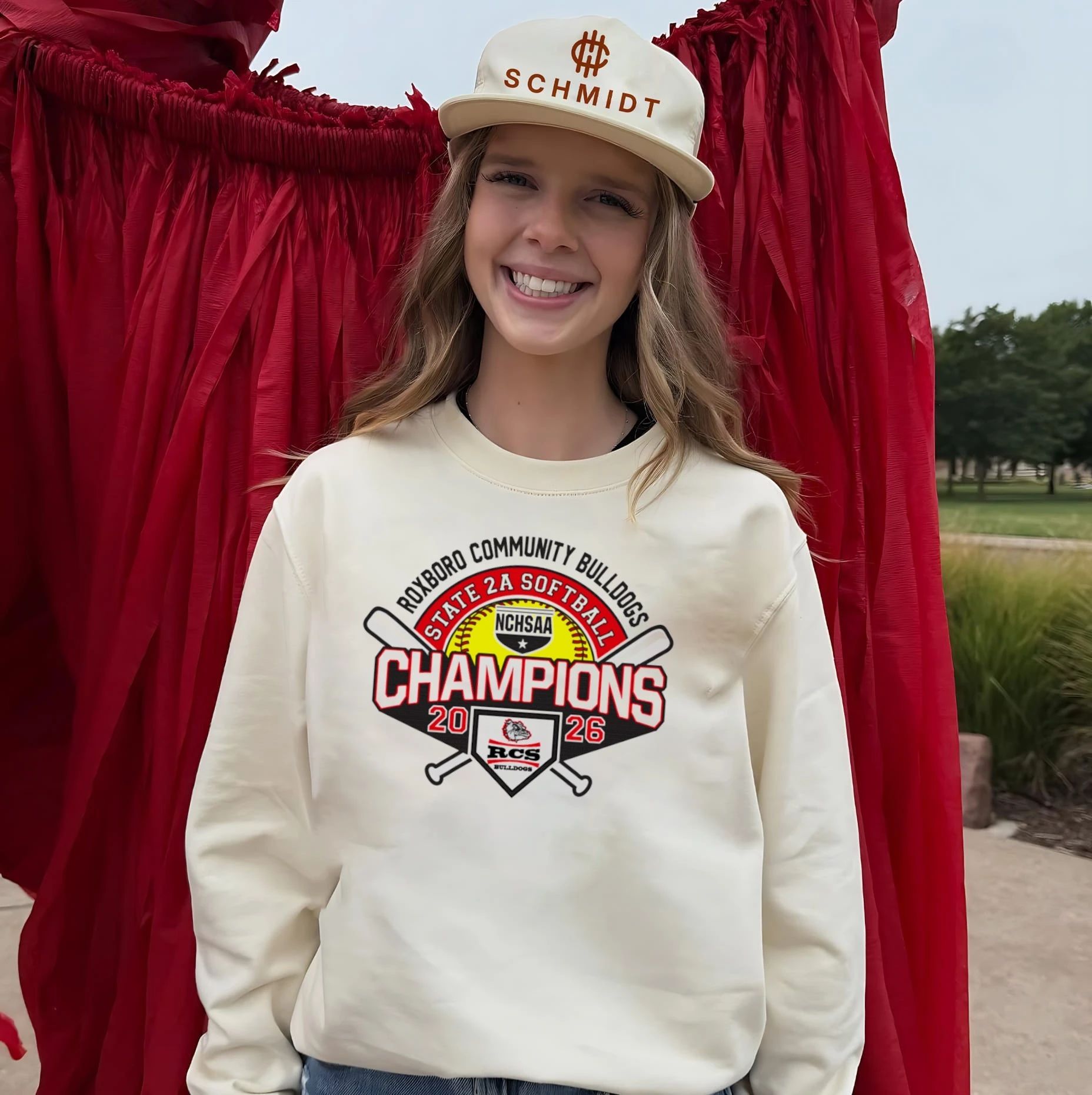 Roxboro Community Bulldogs 2026 NCHSAA State 5A Softball Champions shirt