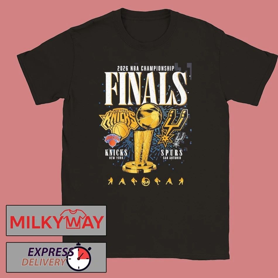 2026 NBA Championship Finals X ESPN New York Knicks Vs San Antonio Spurs Matchup Trophy T-Shirt