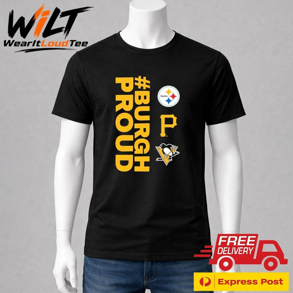 Pittsburgh Penguins, Pirates, and Steelers #BurghProud Challenge Shirt
