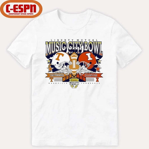 2025 Music City Bowl Head To Head Tennessee Vs Illinois Shirt
