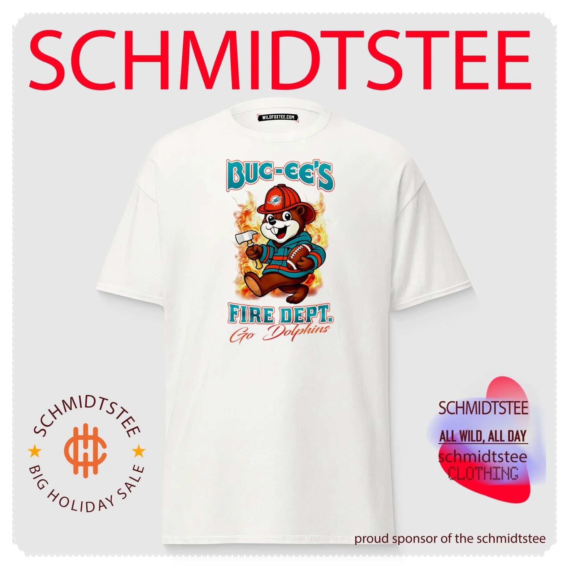 Miami Dolphins Buc-Ee’s Fire Dept go Bears Firefighter Strong shirt