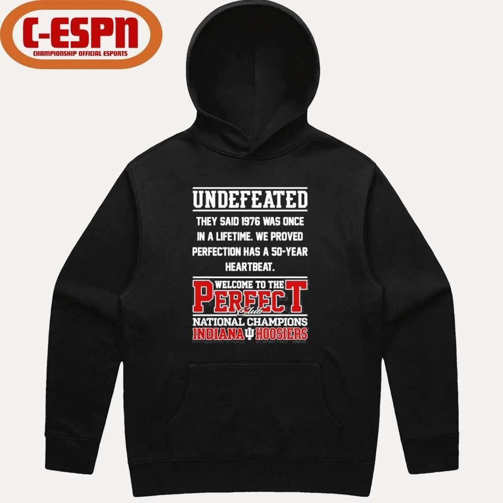 Indiana Football Undefeated Welcome To The Perfect Club National Champions Shirt