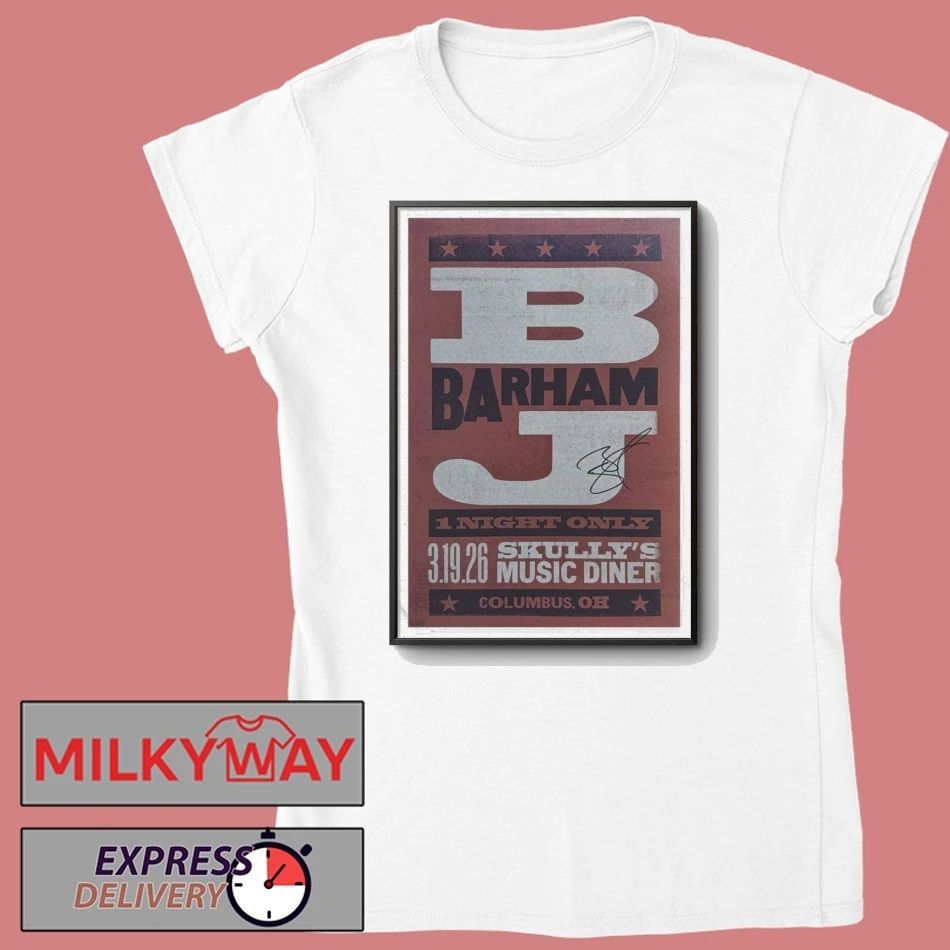 American Aquarium’s BJ Barham A WCBE Happy Hour Concert at Skullys Music Diner Mar 19 2026 Poster shirt