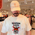 Boston says no kings with crown graphic shirt