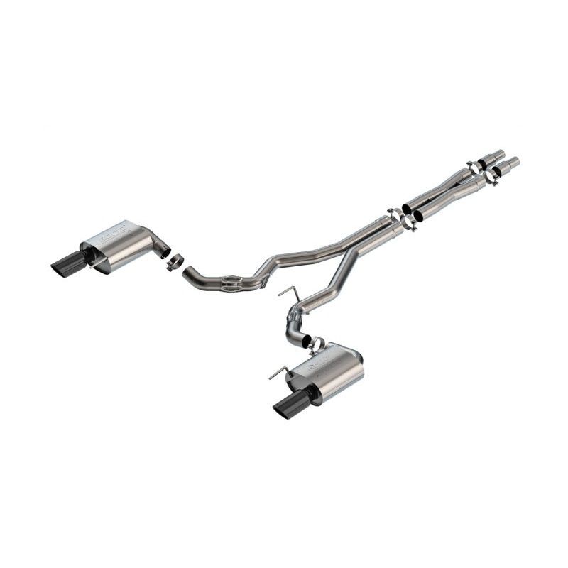Borla 2024 Ford Mustang GT 5.0L V8 w/o Active Exhaust ATAK Cat-Back Exhaust System – Black Chrome