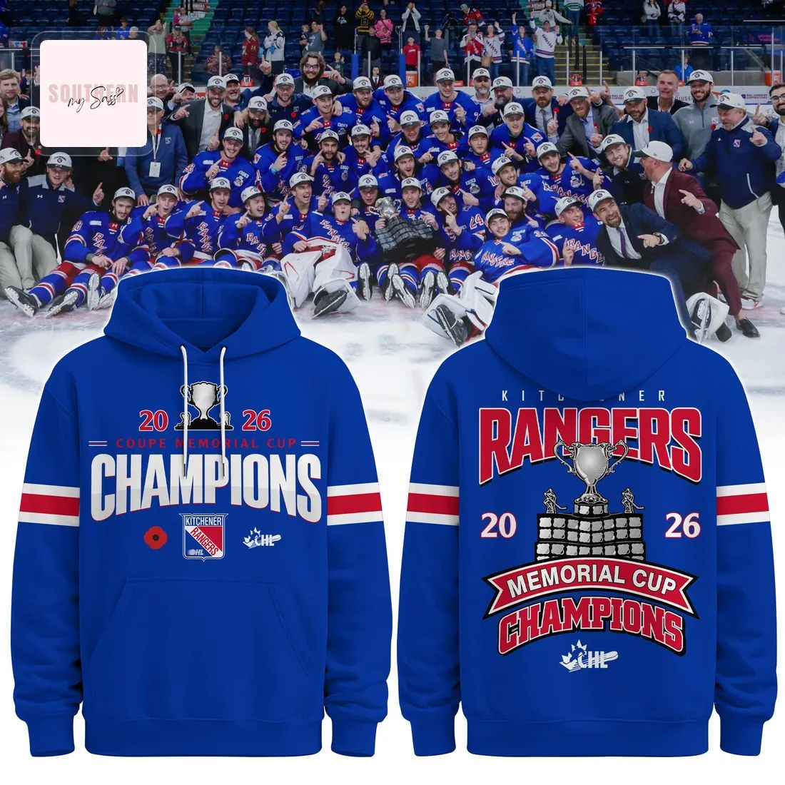 Kitchener Rangers 2026 Memorial Cup Champions Commemorative Pullover Hoodie
