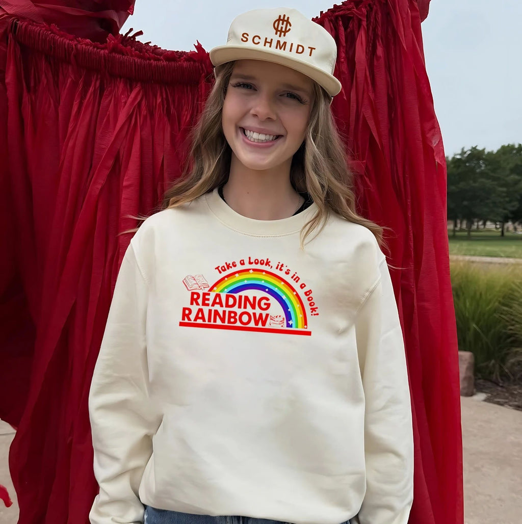 Rainbow take a look it’s in a book reading bookworm shirt