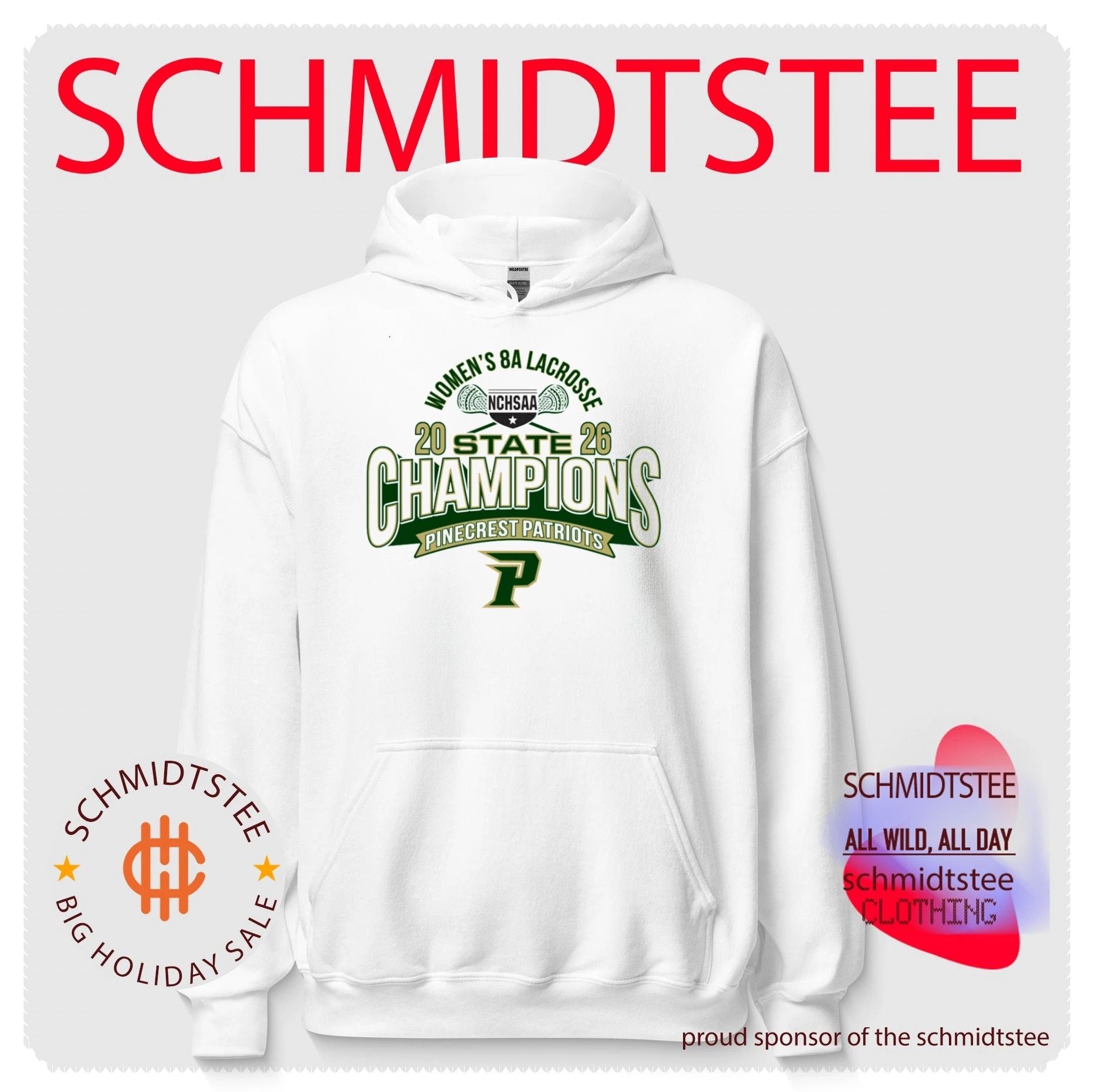 Pinecrest Patriots 2026 NCHSAA Women’s 8A Lacrosse Champions shirt