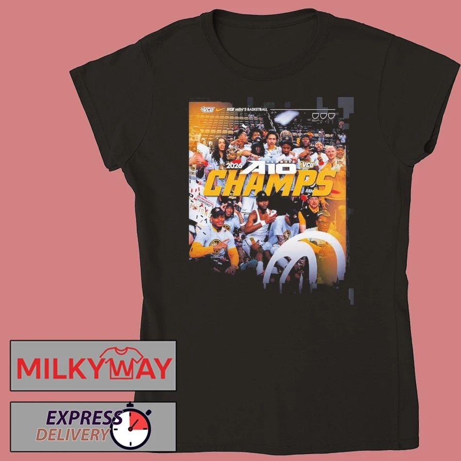 VCU Rams Men’s Basketball 2026 Atlantic 10 Tournament Champions Poster T-Shirt