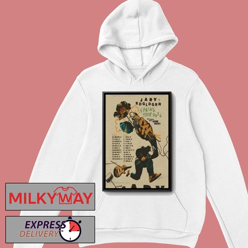 Poster JARV With Red Gold Green Tour Spring 2026 shirt