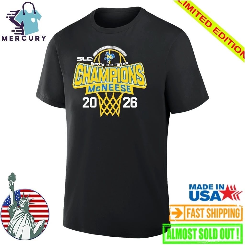 McNeese State Cowboys 2026 Southland Conference Men’s Basketball Tournament Champions Shirt