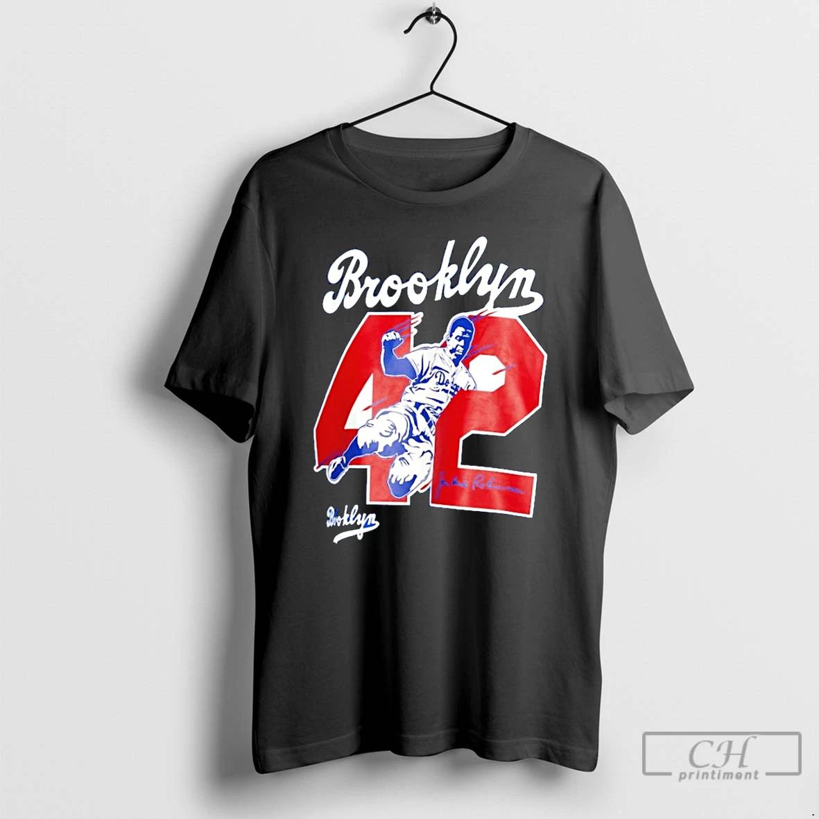 Classic Jackie Robinson Dodgers Legends Collection Vintage Logo T Shirts