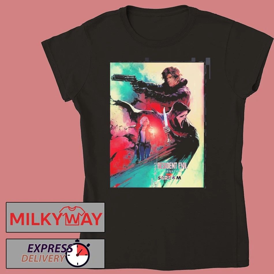 Resident Evil Requiem x SCREAM 7 Collab Poster T-Shirt