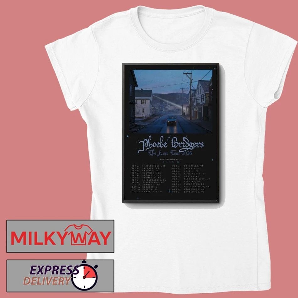 Phoebe Bridgers The Lost Tour 2026 Poster shirt