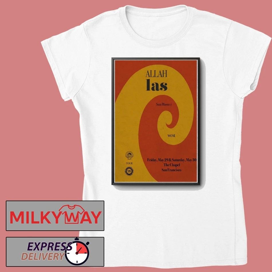 LIMITED May 29 2026 Allah-Las + Sam Blasucci San Francisco, CA Poster TOUR shirt