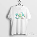 Classic Green Winter Gnomes Trio Snow Scene Christmas T Shirts