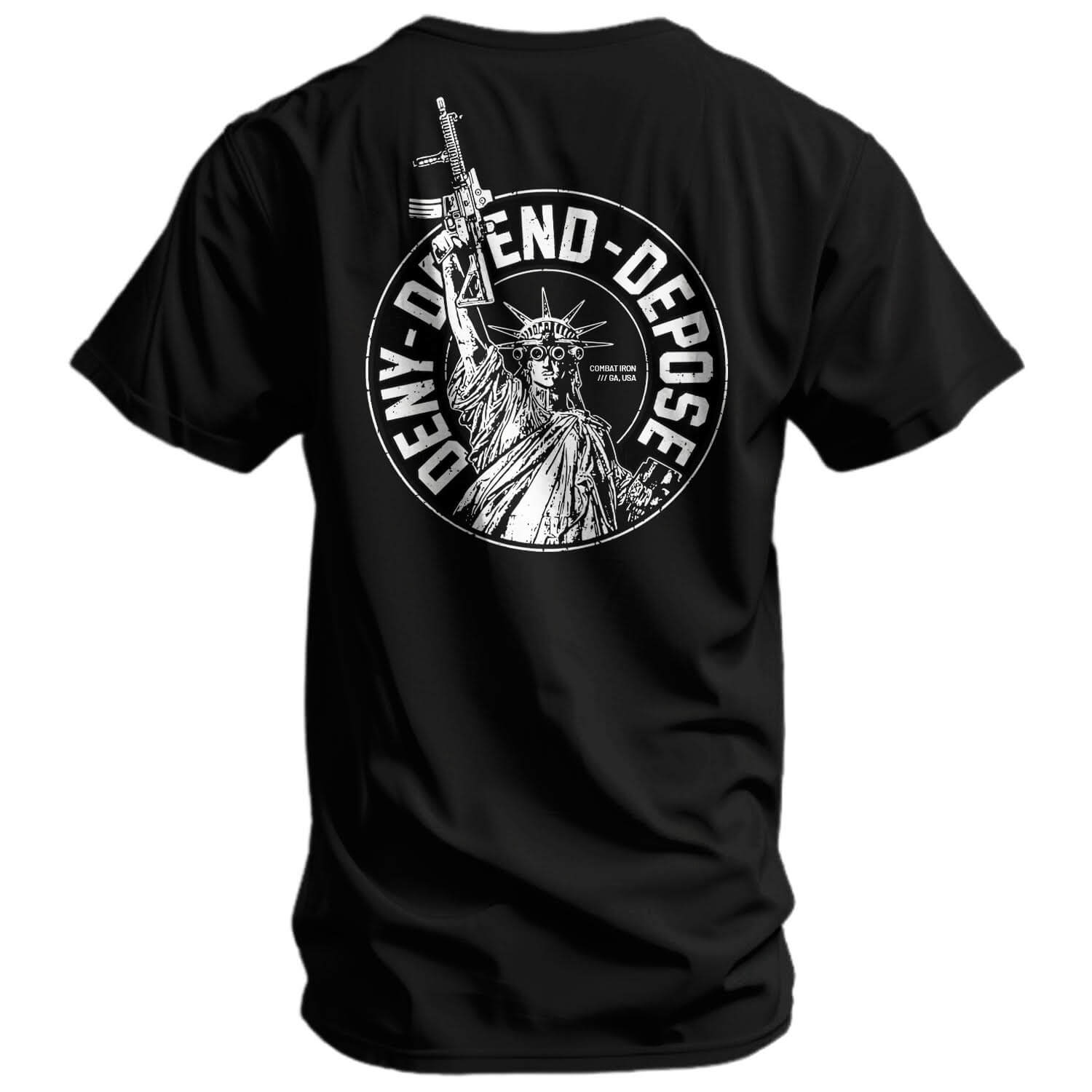 Deny. Defend. Depose Men's T-Shirt Hoodie, Sweatshirt | CoreVibeTees.com (Image 1)