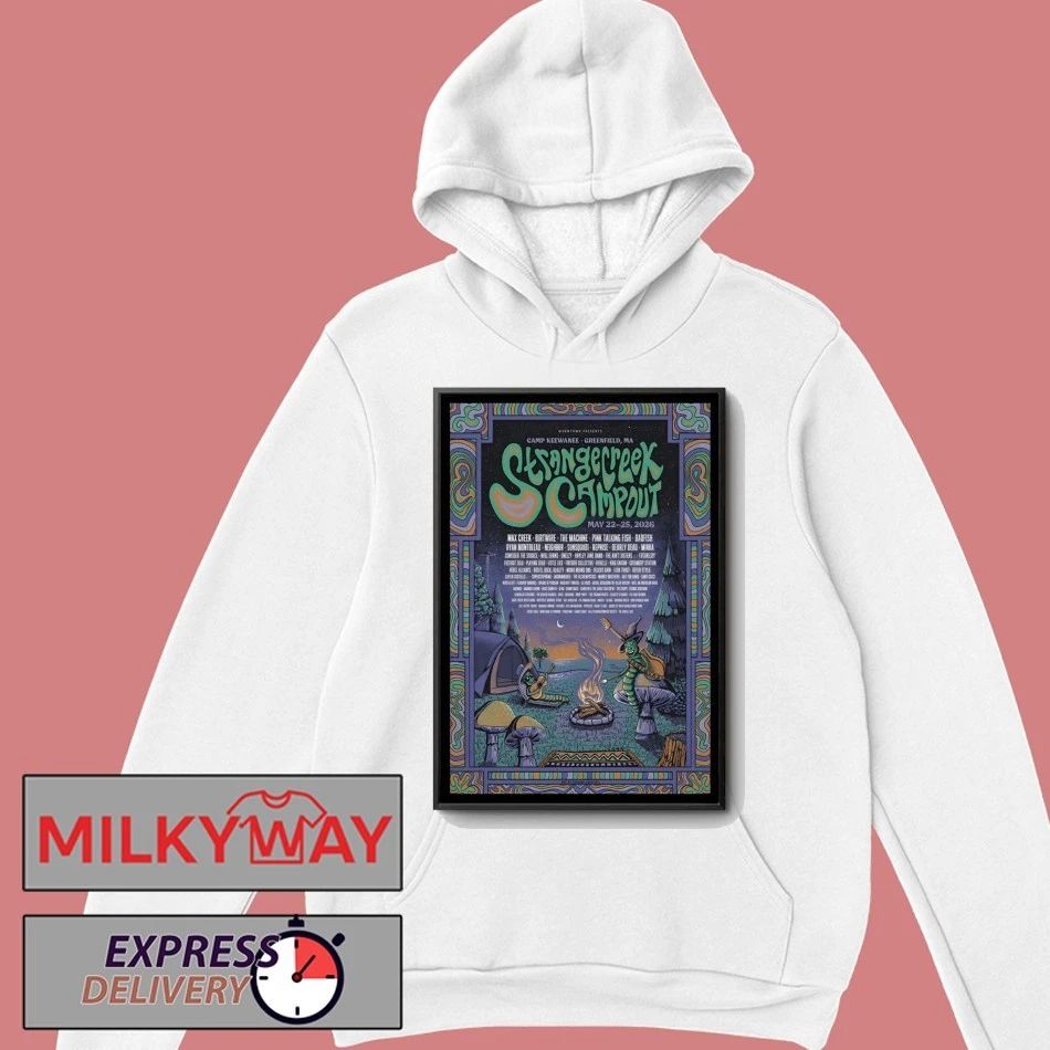 Strangecreek Campout Greenfield MA 5 22-5 25 2026 Poster shirt