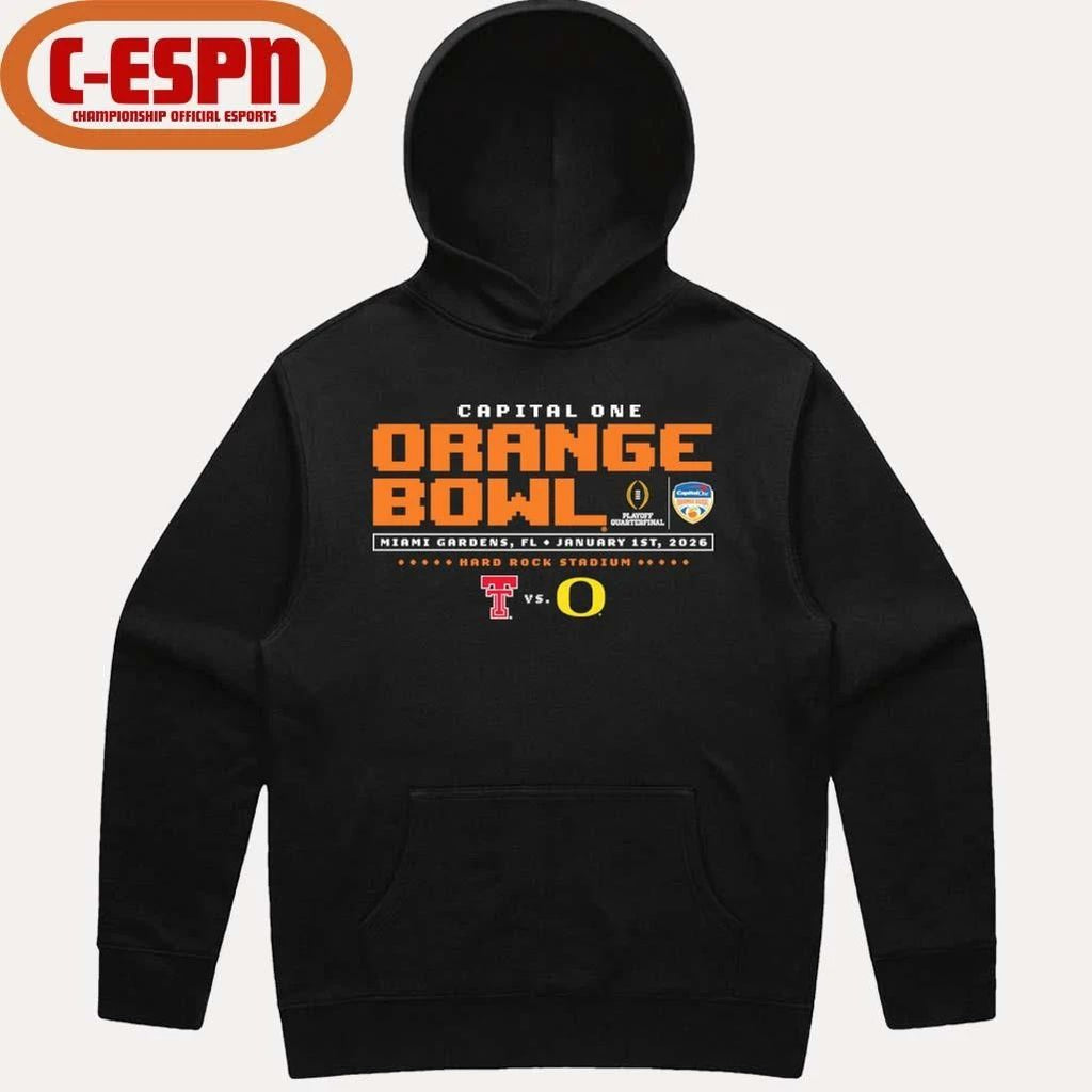 Texas Tech Vs Oregon 2025 Orange Bowl Shirt