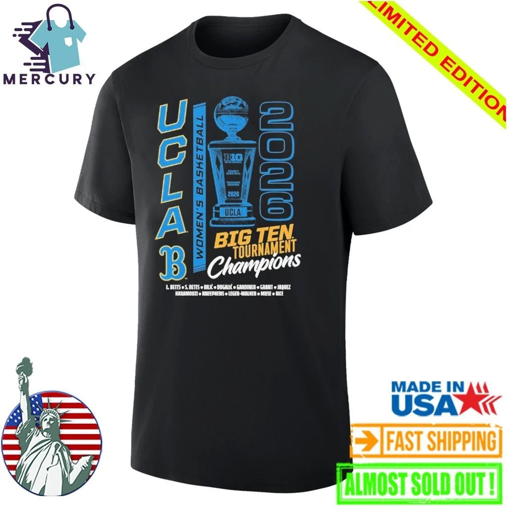 UCLA Bruins 2026 Big Ten Tournament Champions Trophy Shirt