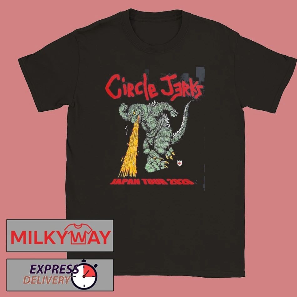 Circle Jerks Japan Tour 2026 Merch Godzilla With Dates Two Sided T-Shirt