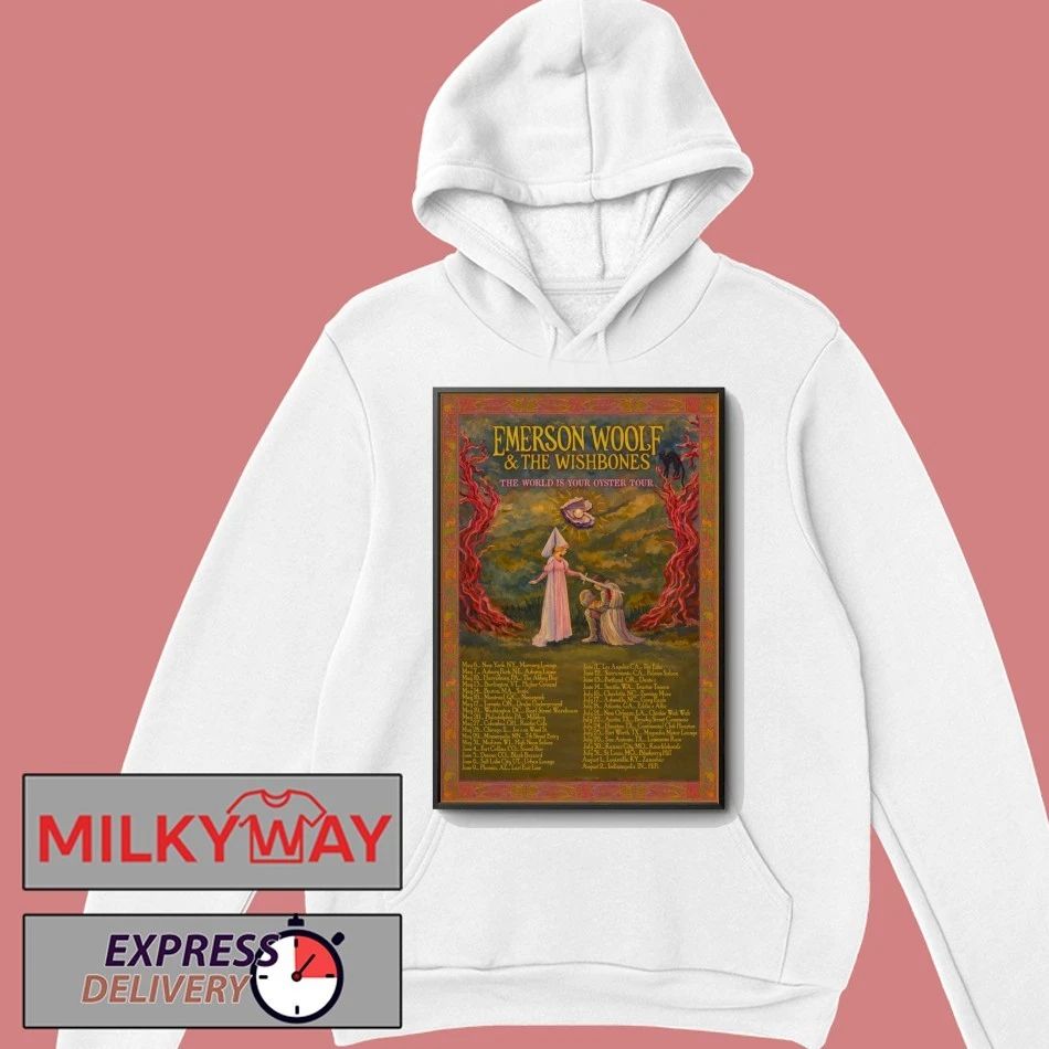 Emerson Woolf And The Wishbones The World Is Your Oyster Tour 2026 Poster shirt