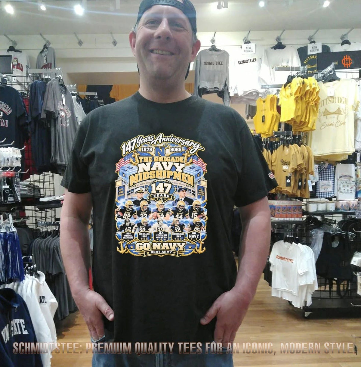 Navy Midshipmen Football 147 years Anniversary 1879-2926 go Navy shirt