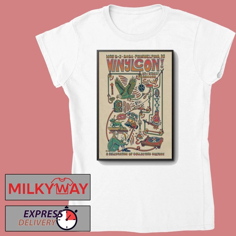 Vinylcon! Philadelphia PA 5 2-5 3 2026 Poster shirt