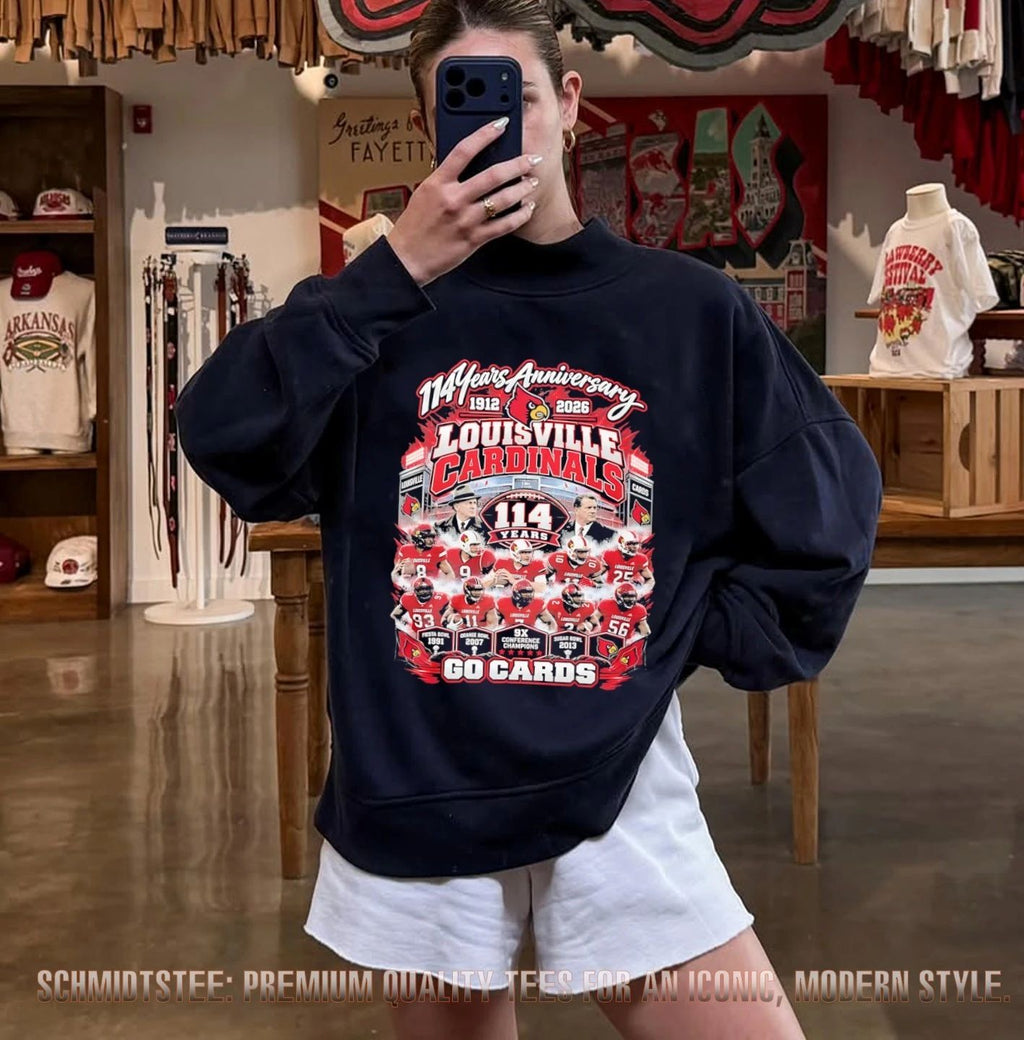 Louisville Cardinals 114 years Anniversary 1912-2026 go Cards shirt