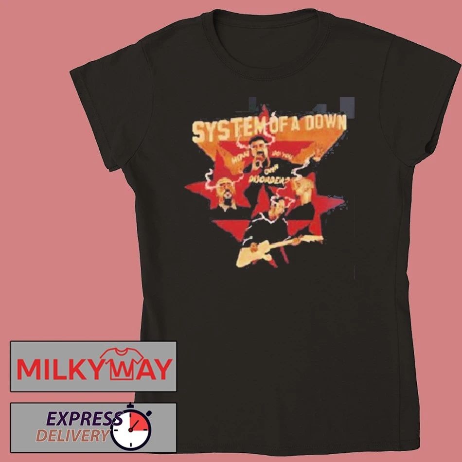 System Of A Down CDMX Mexico 2026 Pop Up Shop Merch Tee At Estadio GNP Seguros On 27 And 28 May 2026 Toxicity Star Graphic T-Shirt