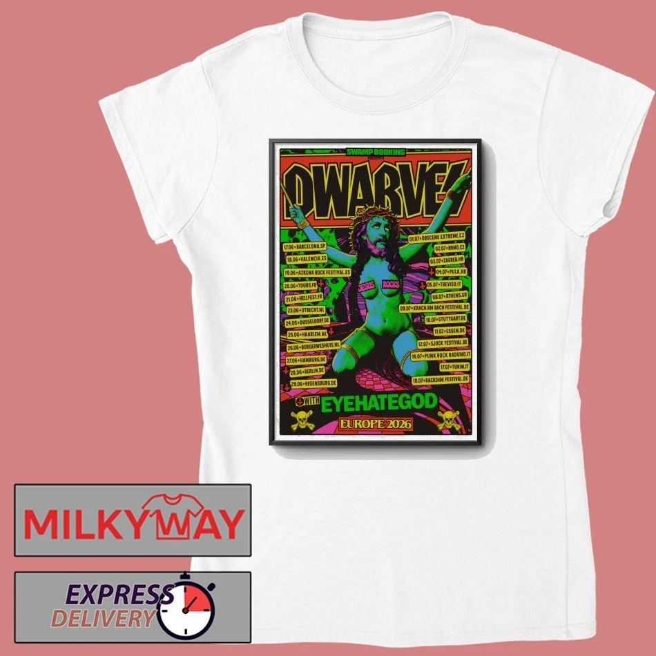 The Dwarves EU 2026 Tour Poster shirt