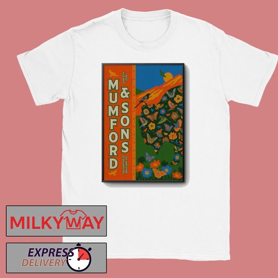Mumford And Sons June 6 2026 Folsom Field in Boulder Colorado Poster shirt