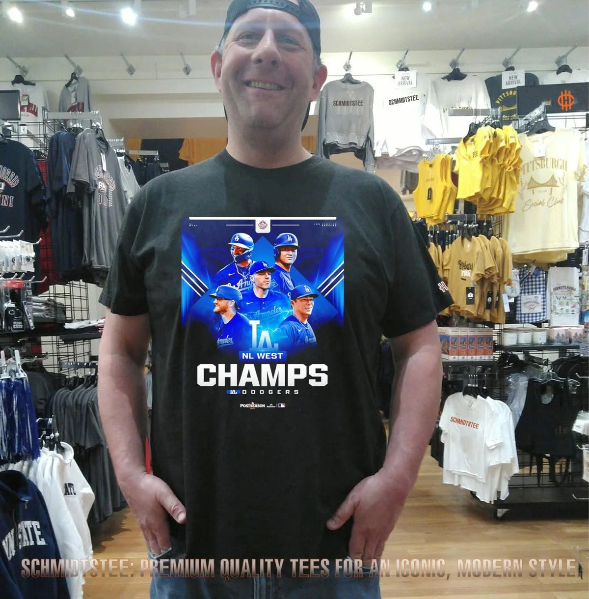 Los Angeles Dodgers NL West Champs 2026 Postseason player collage shirt