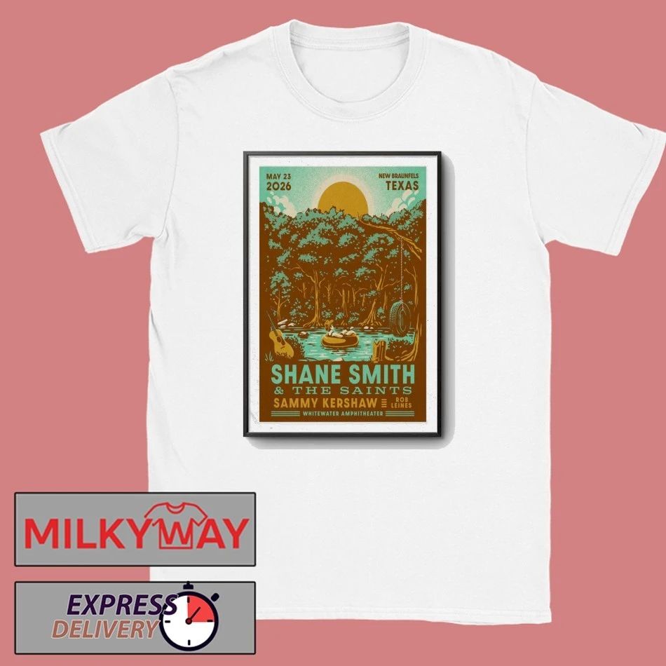 Shane Smith & The Saints May 23 2026 At Whitewater Amphitheater Show Poster shirt