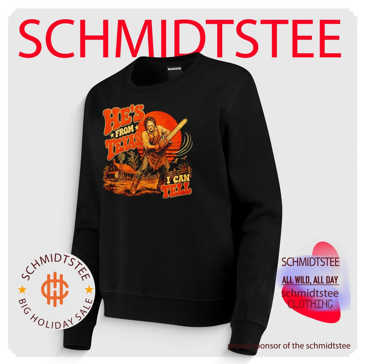 The Texas Chainsaw Hes From Texas I Can Tell Halloween shirt