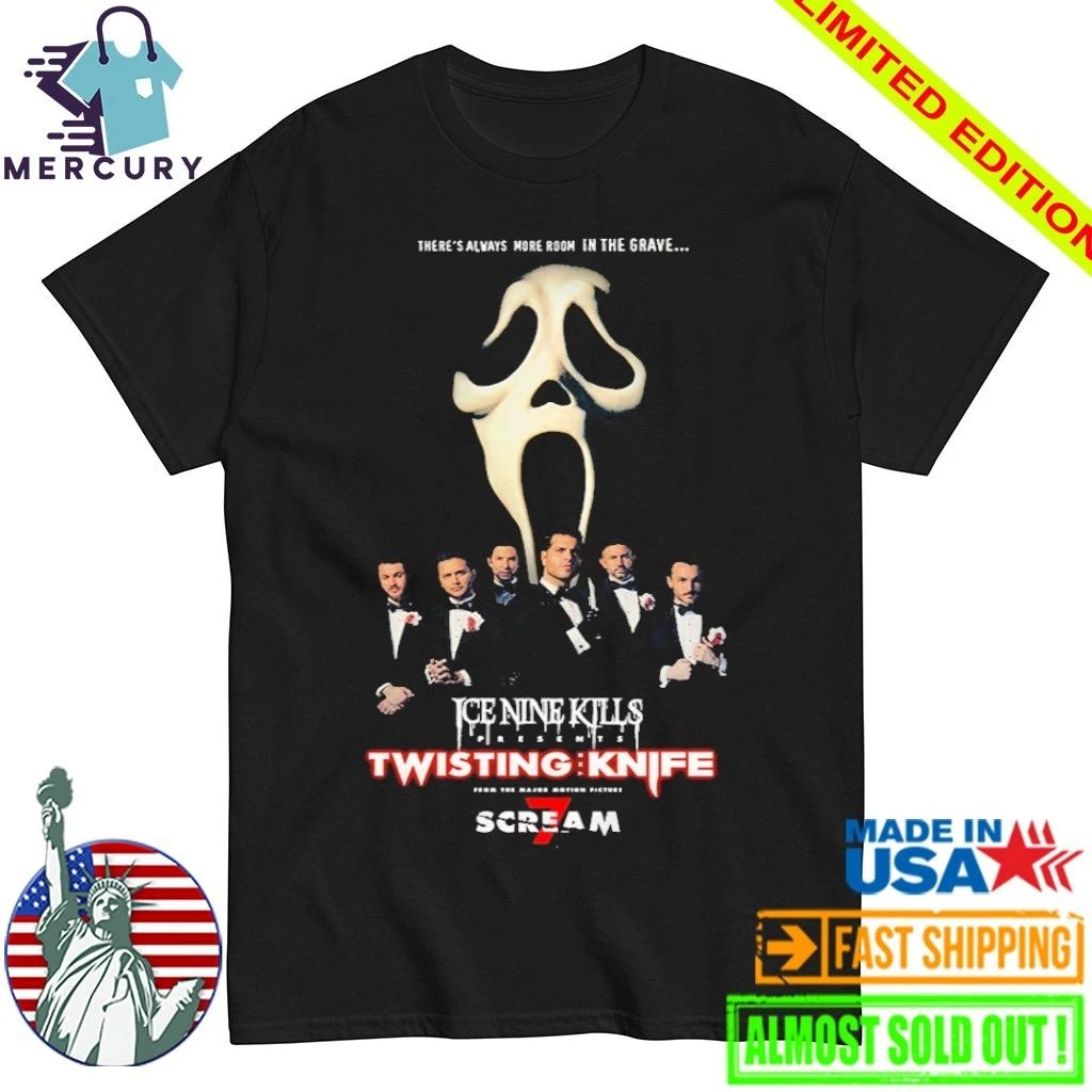 Ice Nine Kills Scream 7 Twisting Knife Murder Marquee Shirt