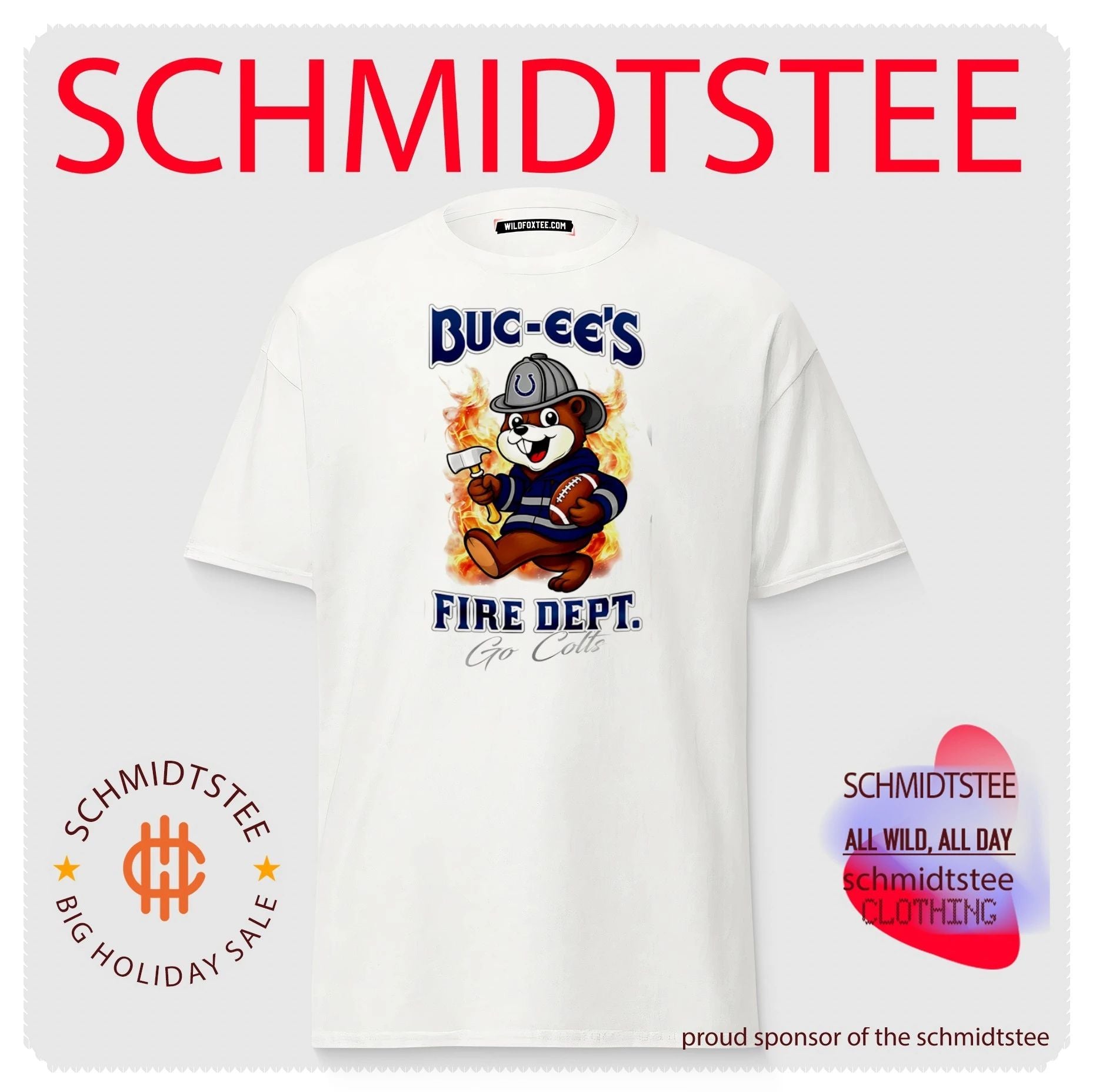 Indianapolis Colts Buc-Ee’s Fire Dept go Bears Firefighter Strong shirt