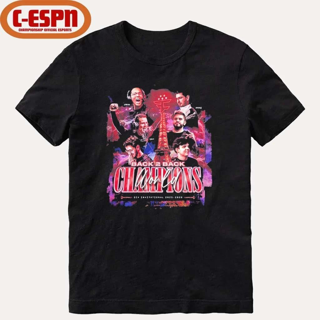 FaZe Clan Back 2 Back World Champions Six Invivational Shirt