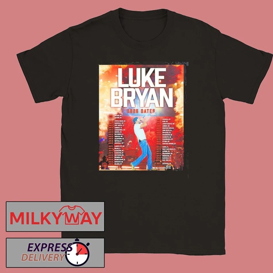 Luke Bryan 2026 Word On The Street Tour Schedule Dates Two Sided T-Shirt