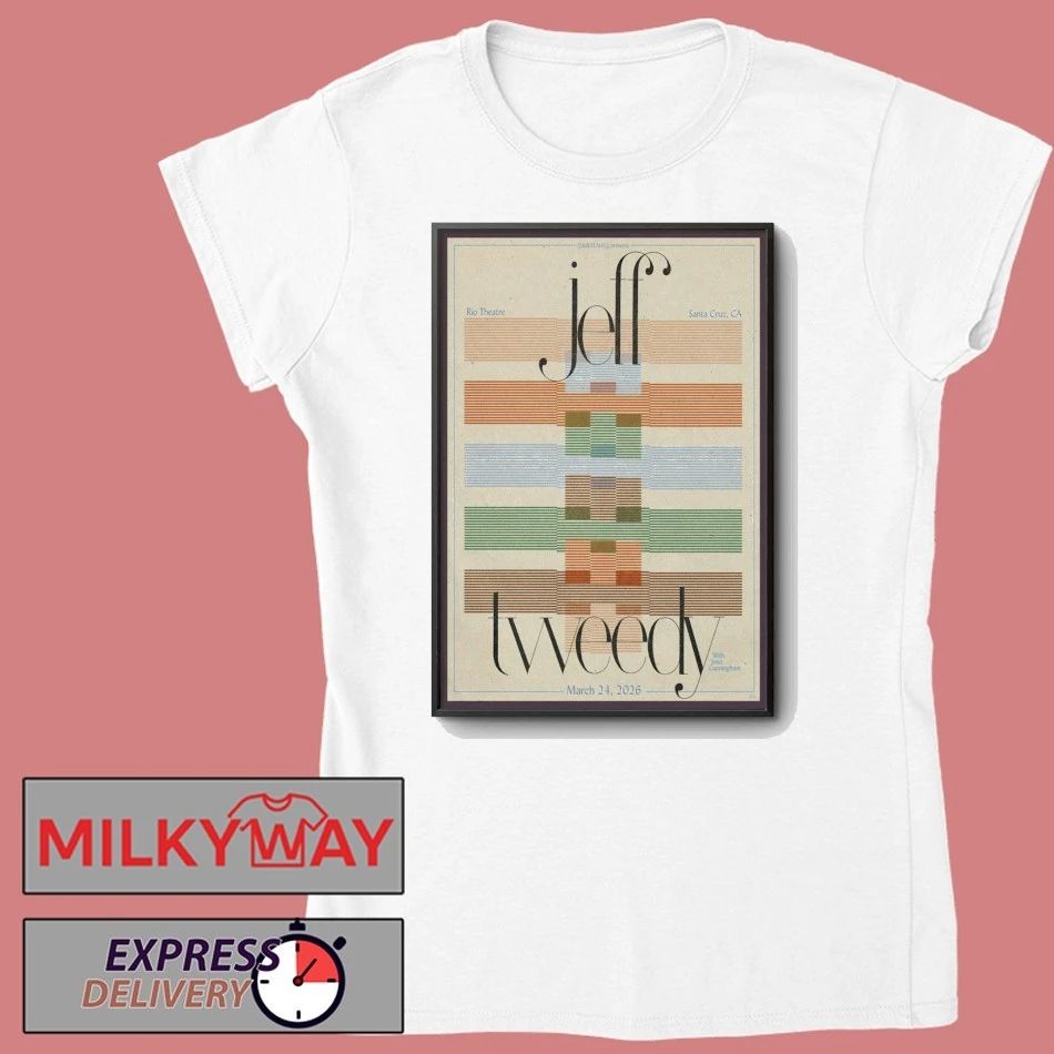 Jeff Tweedy Poster Mar 24. 2026 Santa Cruz shirt
