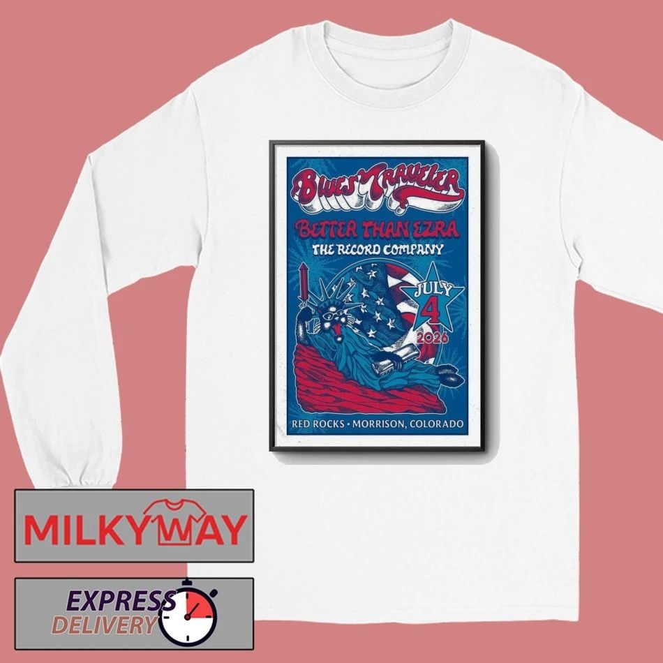 Blues Traveler Morrison, CO July 4 2026 Red Rocks Amphitheatre Tour Poster shirt