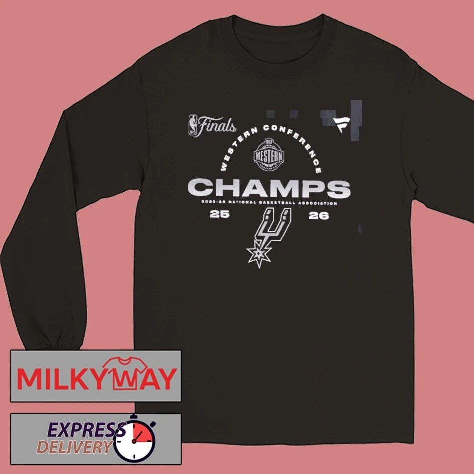 San Antonio Spurs Fanatics 2026 NBA Western Conference Champions Roster Two Sided T-Shirt